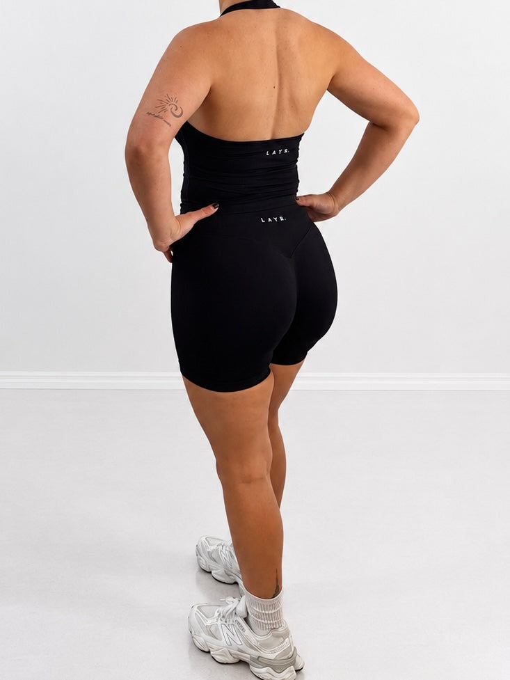 Contour Halter Tank - Black