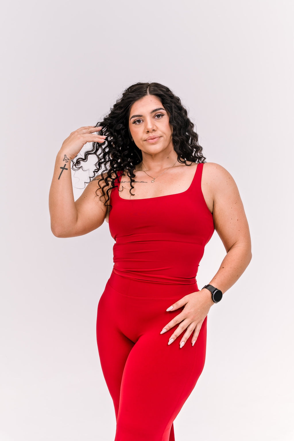Buxom Staight Leg Pants - Red Cherry Lipstick