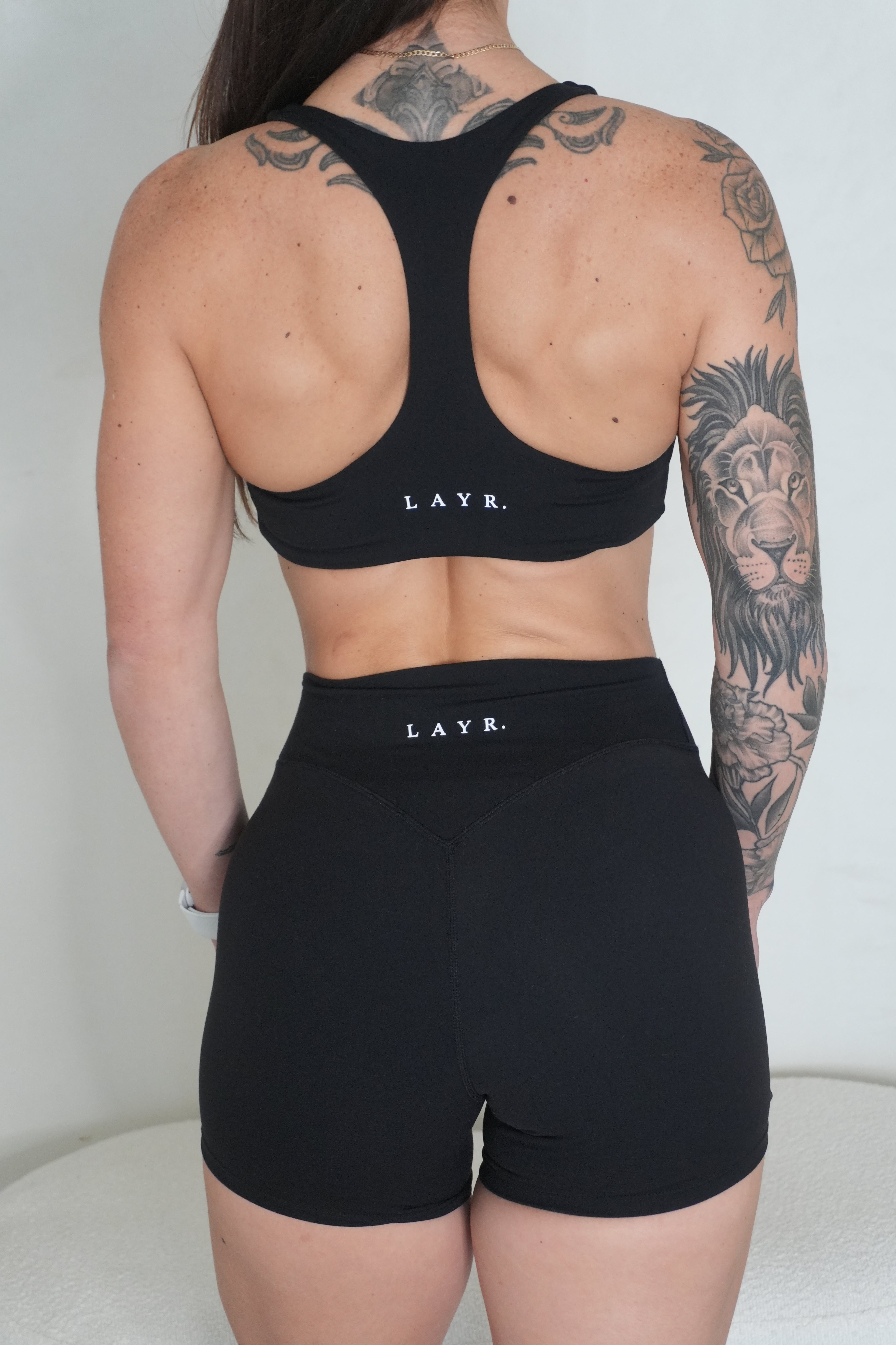 Cloud Collection Racer Crop - Black