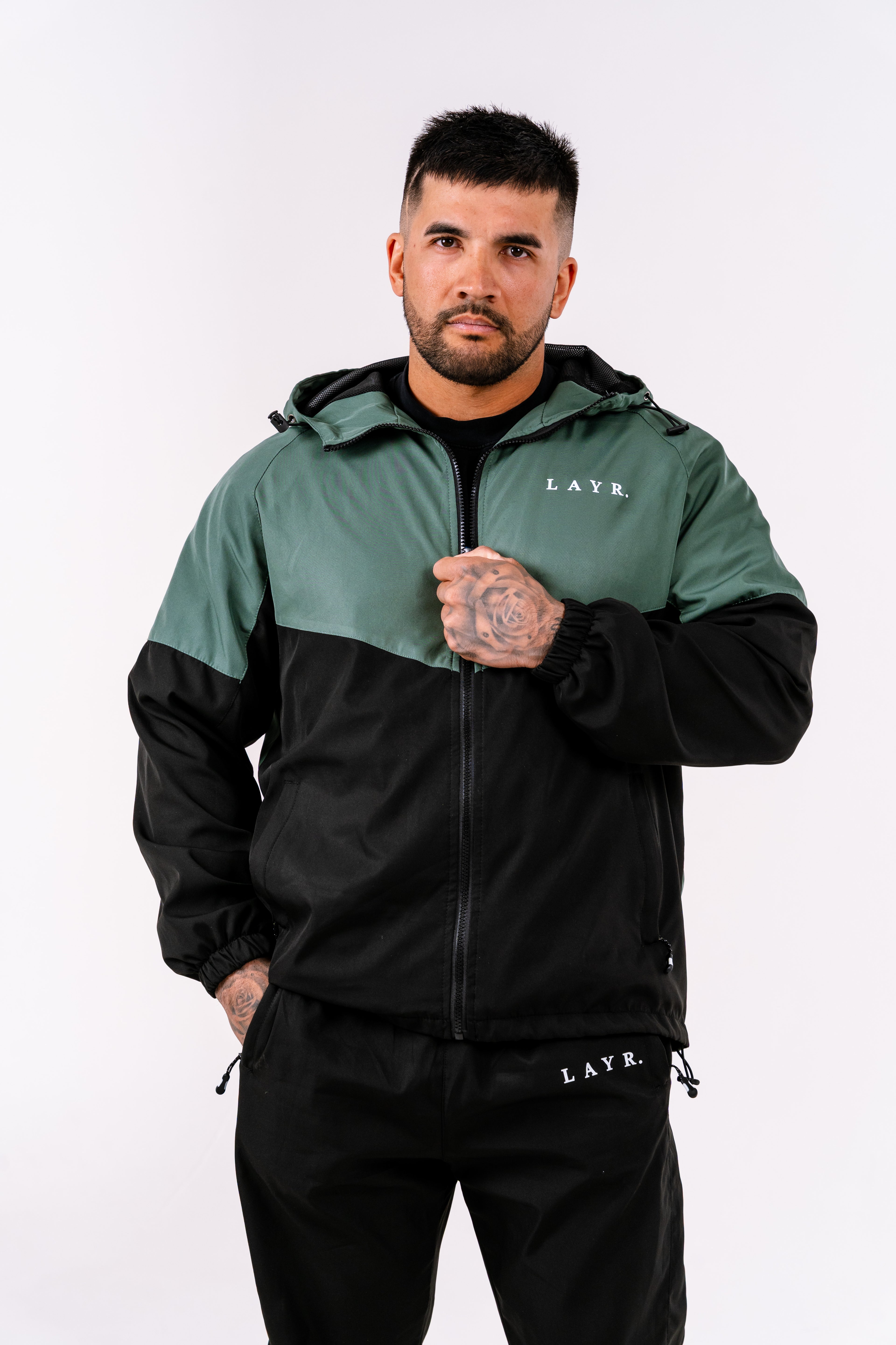 Mens Windbreaker Jacket - Green