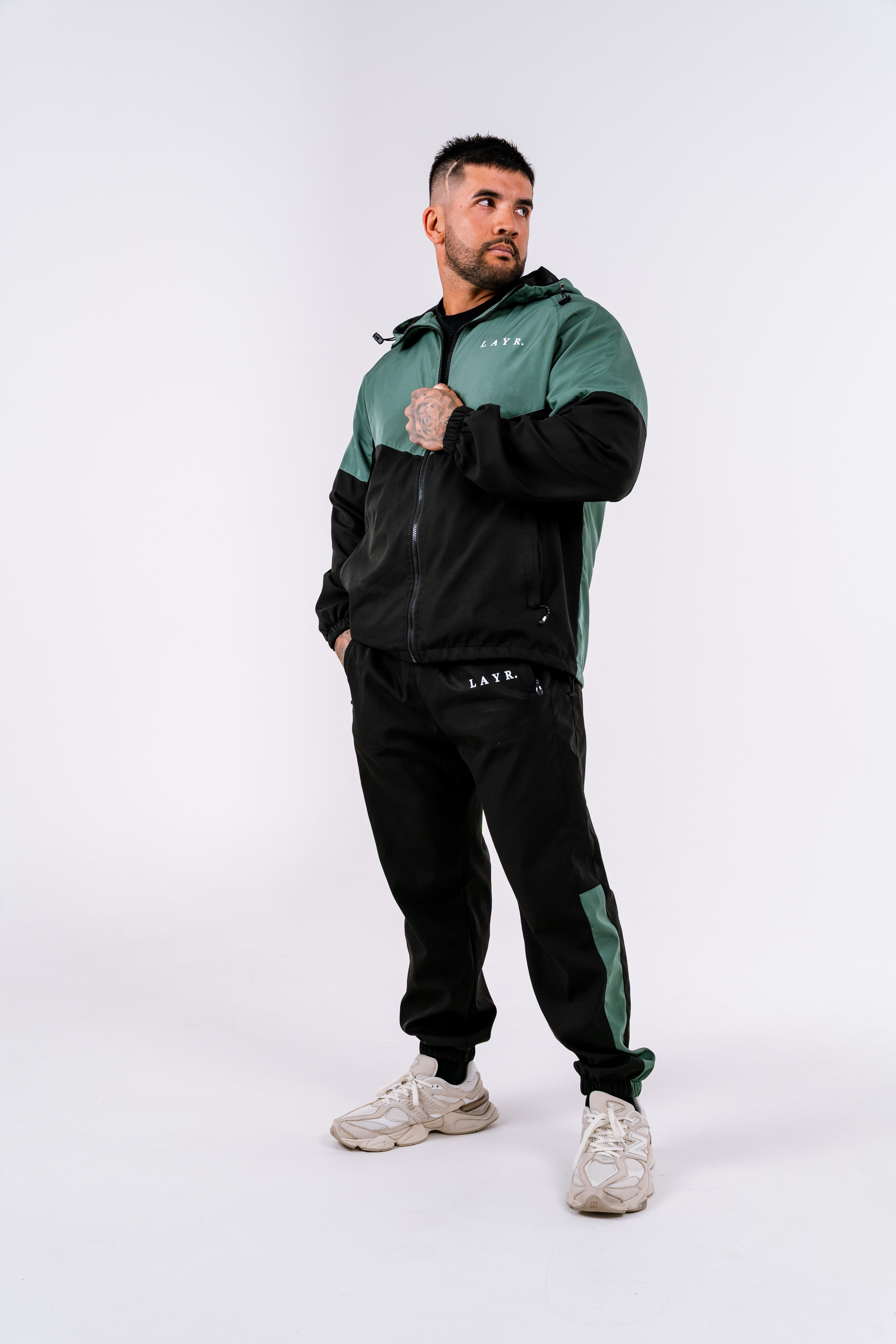 Mens Windbreaker Pants - Green