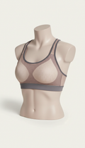 Double-Layer Mesh Overlay Sports Bra